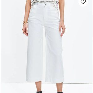 Madewell Wide-Leg Crop Jeans in Pure White